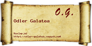 Odler Galatea névjegykártya
